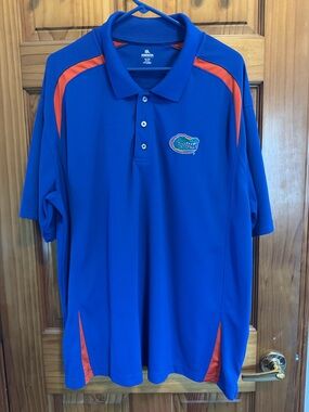 Knights Apparel Royal Blue & Orange Performance Polo with Embroidered Gator Logo